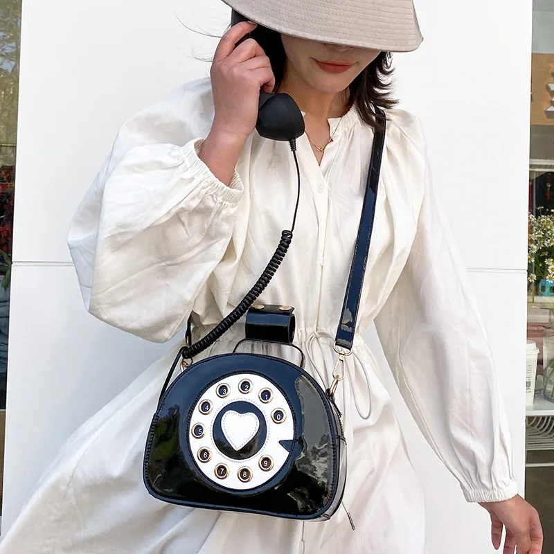 

LXB064 Leshiny New Design Fun telephone Vintage Sweetheart Phone Style Fashion Women Purses and bag Shoulder Crossbody handbag