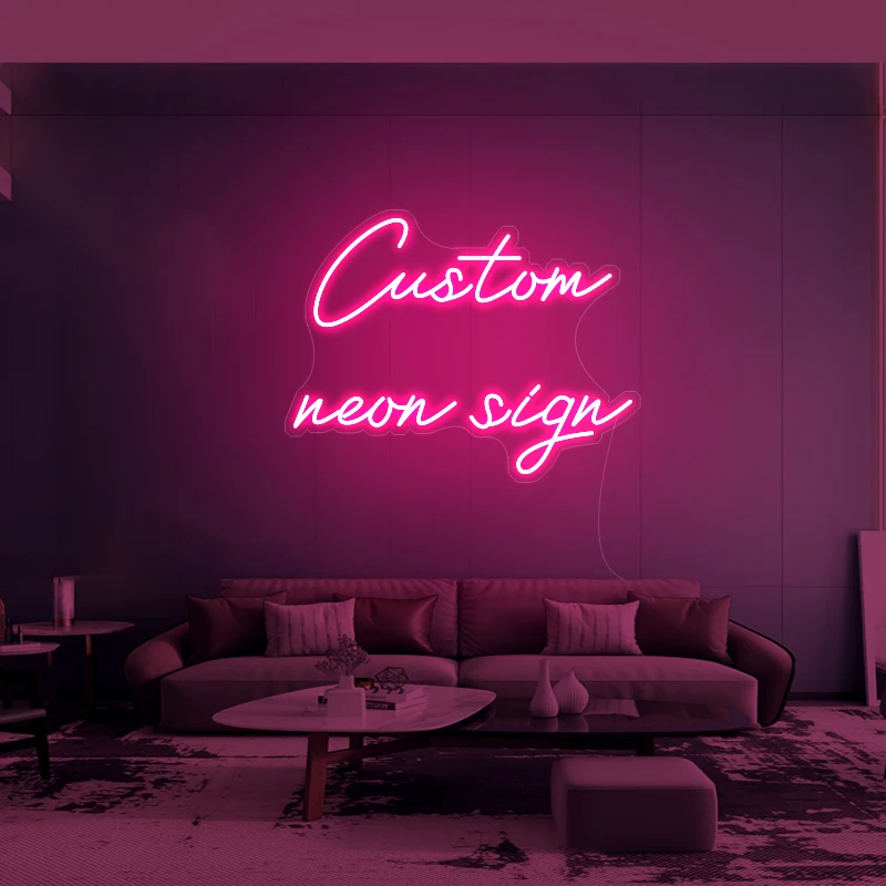 

Dropshipping NO MOQ Happy Birthday Let's Party Oh Baby Custom Neon Sign For Party Holiday Festival Decoration