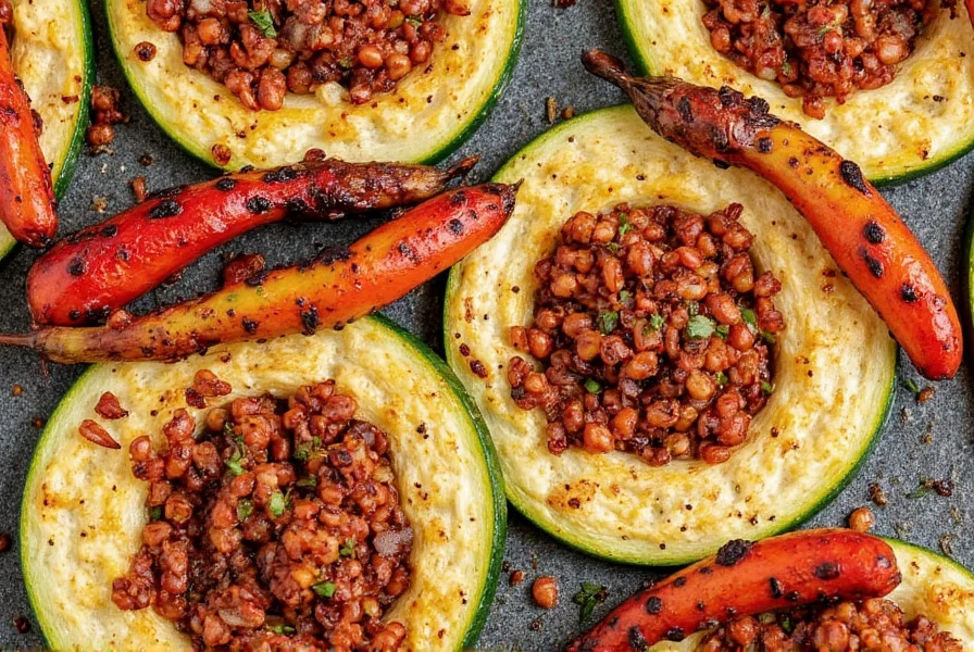Grilled vegetable platter with herbs