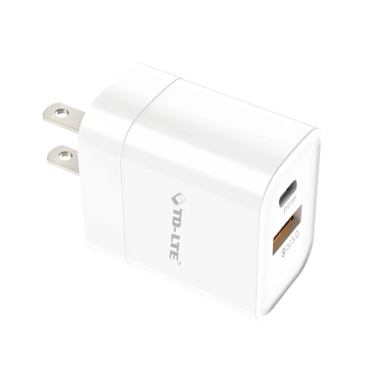 

2021 New arrival Travel mobile phone telephone charger universal 18W PD QC3.0 CHARGER carregadores fast charging for iphone 12, White