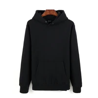 

High Quality Men's Cotton Black Soft Pullover Fleece Overhead Hooded Sweatshirts