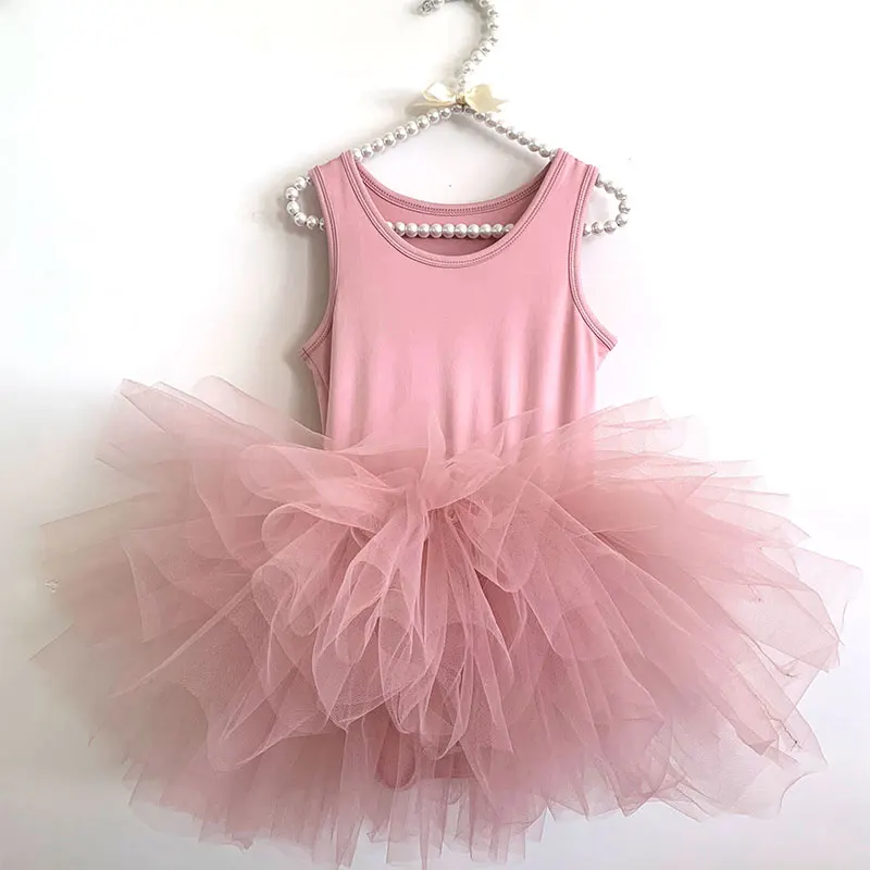 

3-10 years kids ballet tulle dust pink dance tutu dress for girls, As picture showed