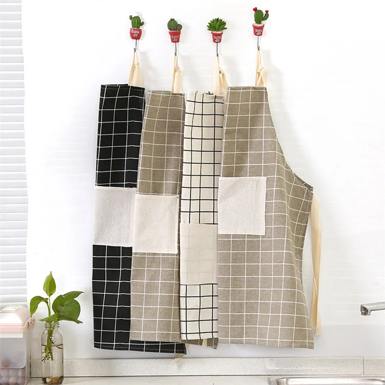 

New Design Top Quality Scandinavian Style Oil-proof Cotton Cloth Cleaning Barista Kitchen Apron, As photos