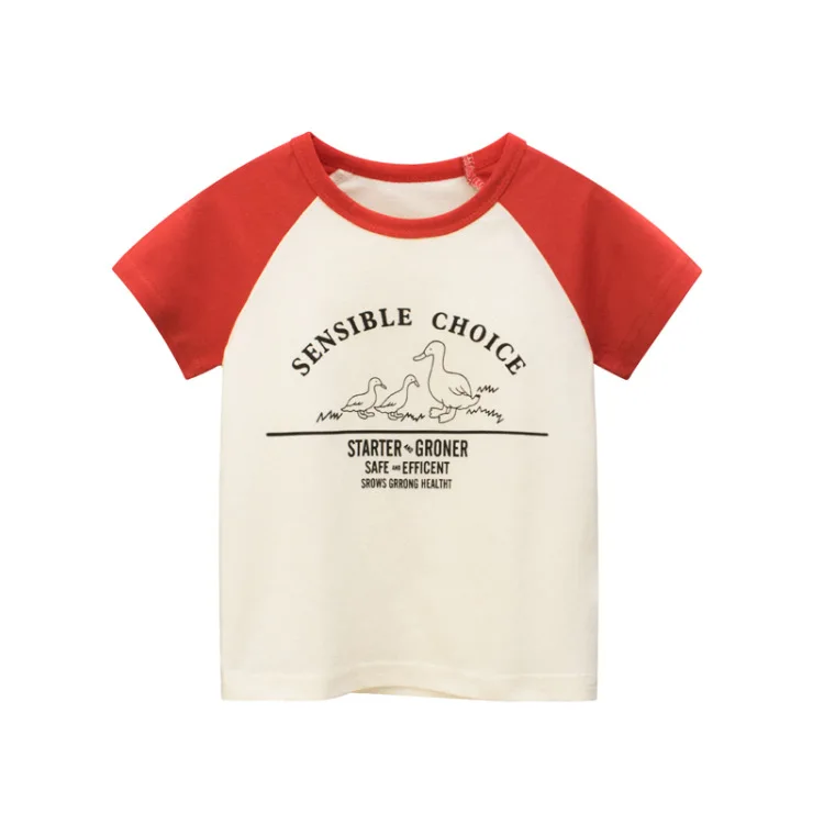 

2022 Summer New Wholesale Girls Casual Cotton T Shirts Baby Kid Short Sleeve T-Shirts