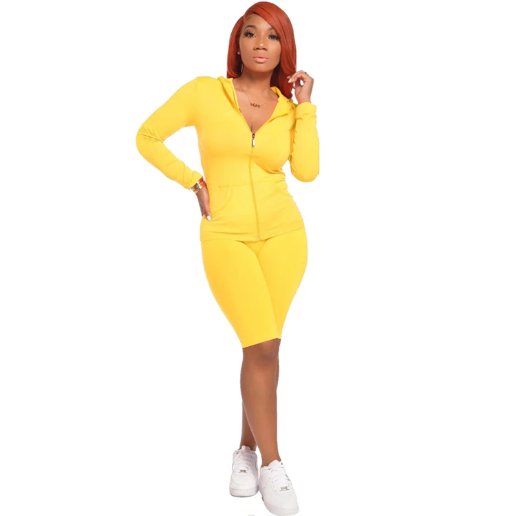 

D94389 two piece set women clothing casual short set