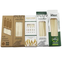 

Eco Friendly Bamboo Natural Biodegradable Straws 100 Disposable Wheat Drinking Straw
