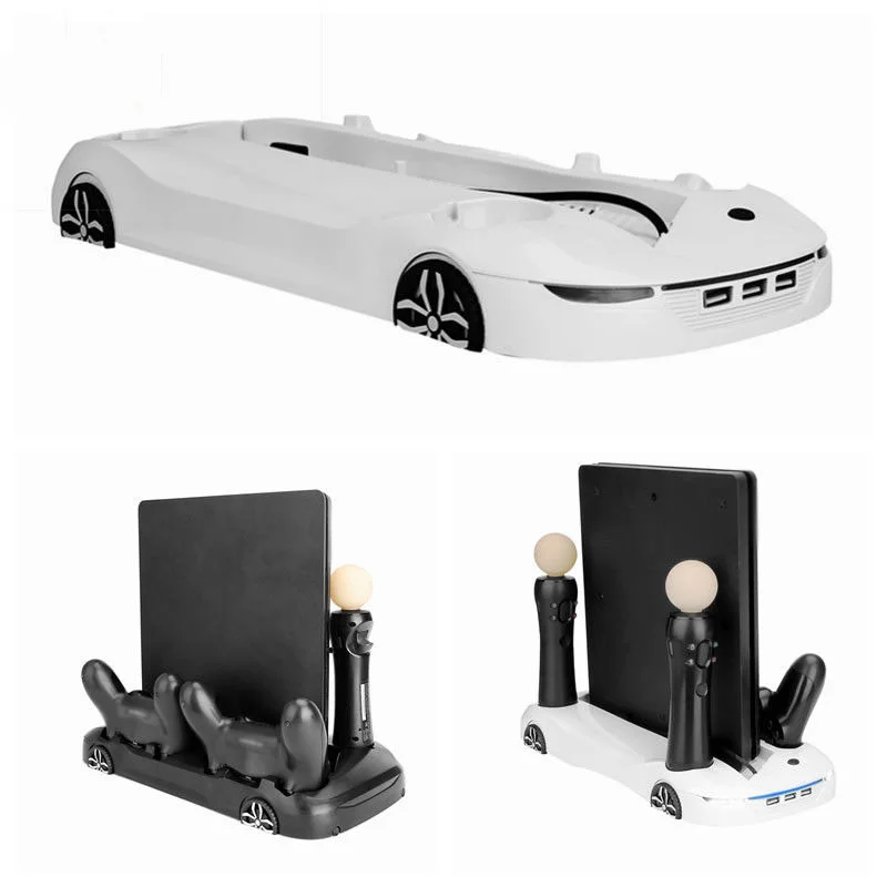 

Black & White Cooling Fan Bracket Host cooling for PS4 Charging Stand Charger for PS4 Slim/ Pro