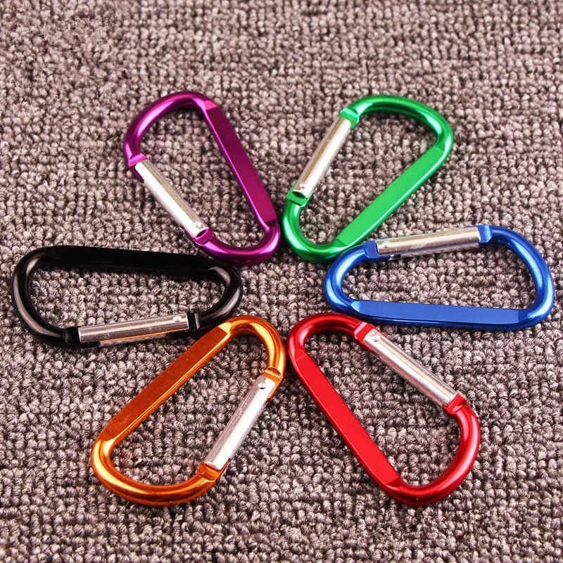 

1 Pcs Booms Fishing Aluminum Alloy Carabiner Keychain Outdoor Camping Climbing Snap Clip Lock Hook Fishing Tool Random