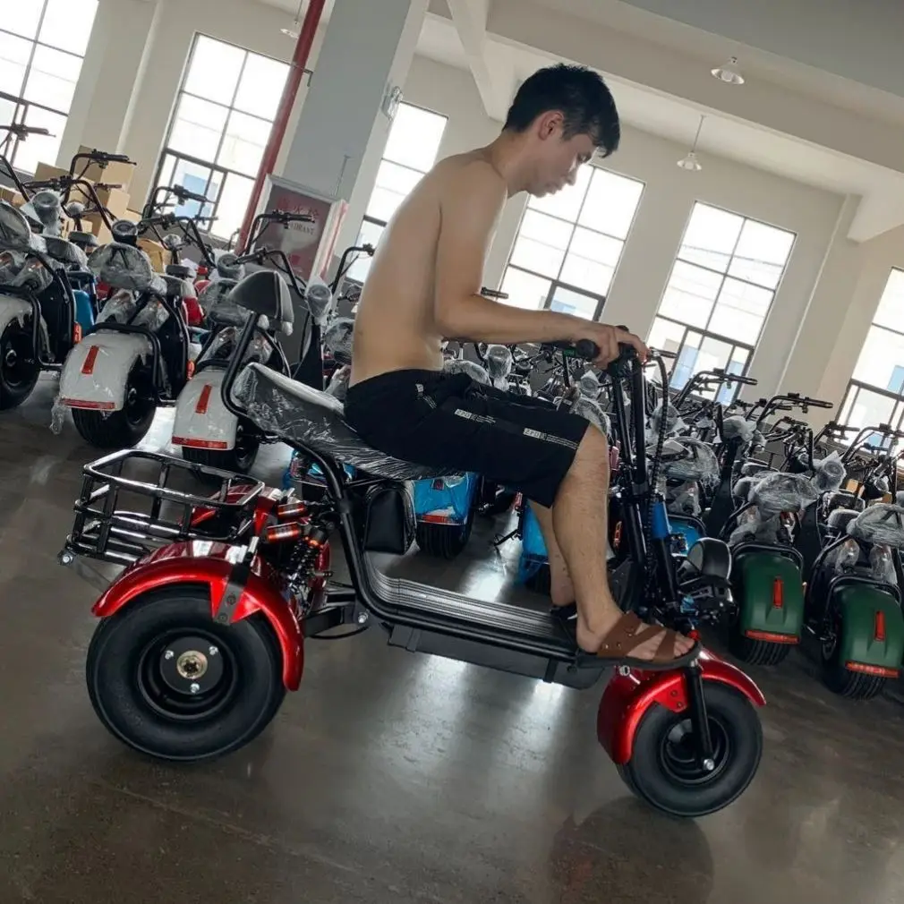 

China 3Wheel Foldable Charge Power Mobility Scooter Adult Three Wheel Price Cheap Electric Tricycle For Adults Disabled, Black