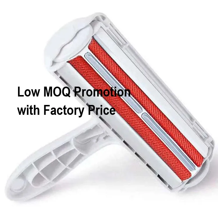 

Low MOQ Promotion Pet hair fur cleaning lint roller remover, Pet hair fur Lint roller brush, Light bule/ red custom color