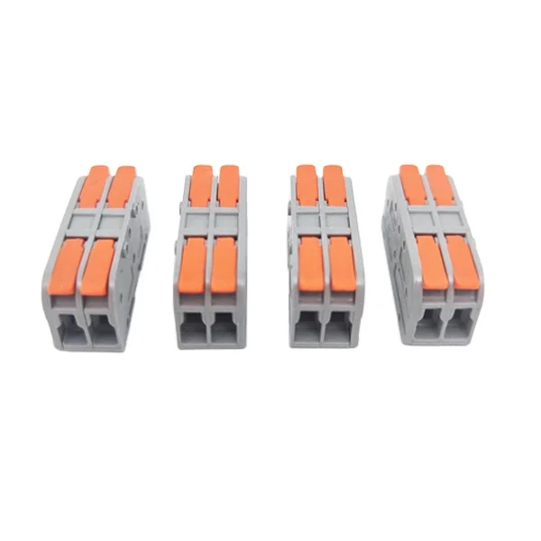 

Compact Lever Nut Wire Conductor Quick Terminal Block 222 spl-2 2 Circuit Inline Splice Connector push wire connector