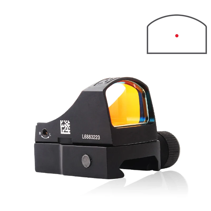 

Pistol Glock 3MOA 1x Auto Brightness DOC Sight Micro Red Dot Scope Optics Reflex Holographic Sight For Hunting Rifle 20mm Rail, Black