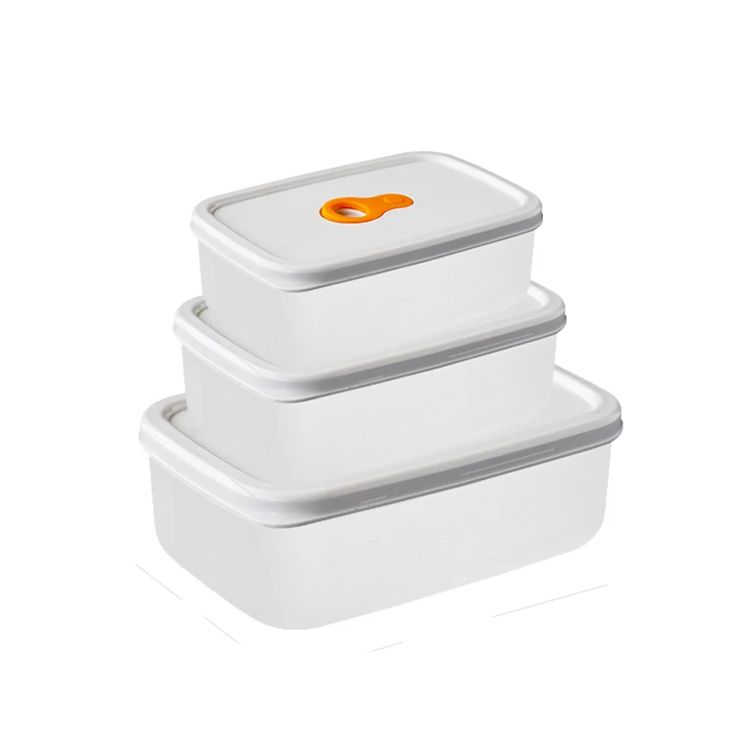 BPA-Free 3-Piece Plastic Kitchen Storage Set Microwavable and Airtight Picnic Containers for Fridge Organizer Meal Prep