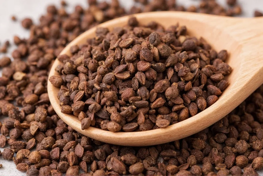 Close-up of ground cloves spice in a wooden spoon