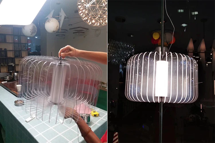 Modern design decorative acrylic led pendant light acrylic sheet for home hotel lighting