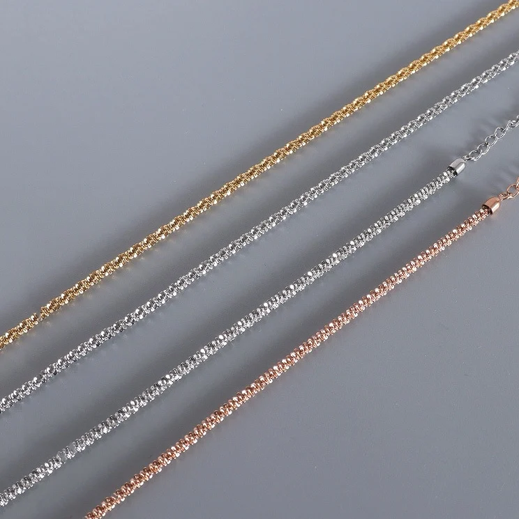 

Minimalist Gold Plated Stainless Steel Link Chain Bracelet Necklace Jewelry Set