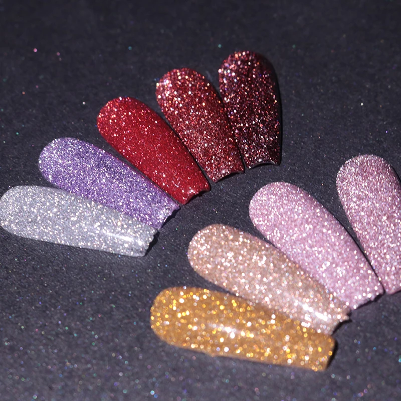 

EC cosmetics private label create your own brand logo uv led girls bling disco colors diamond glitter dazzling nail gel polish, Customized your colors