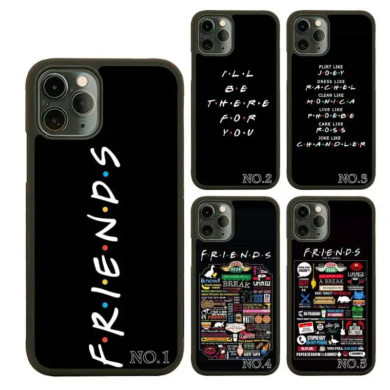 

Classic TV series Friends Phone Case Black TPU+PC Phone Case Accessories For iPhone Case