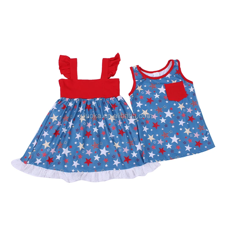 

2020 Festival Children Boutique Clothing 4th of July Baby Girl Summer Dress, Picture