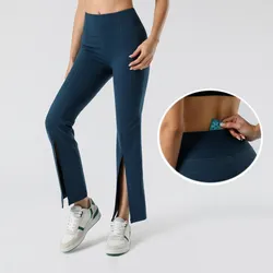 Butt lift yoga leggings Split  Yoga Flare Pants Lo