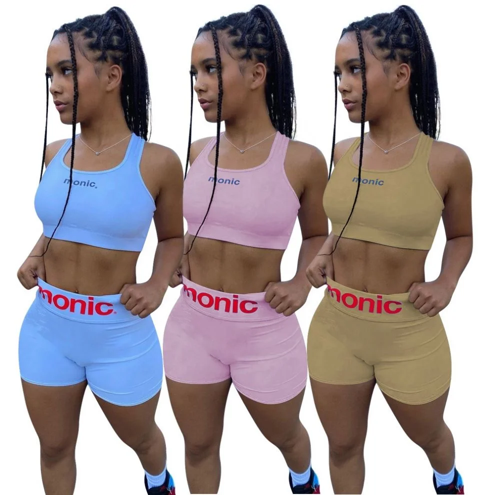 

2021 Women's Sexy Two Piece Pant Set Clothing Jumpsuits Outfits 2 Piece Pant Trousers Set Clothing Biker Short Pant Sets