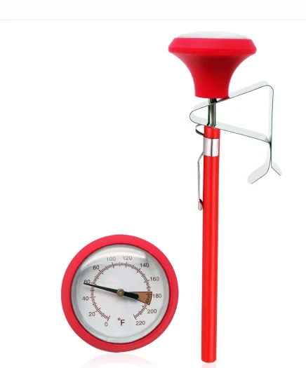 

Stainless steel dial pocket thermometer for tea milk coffee water temperature with clip thermometer