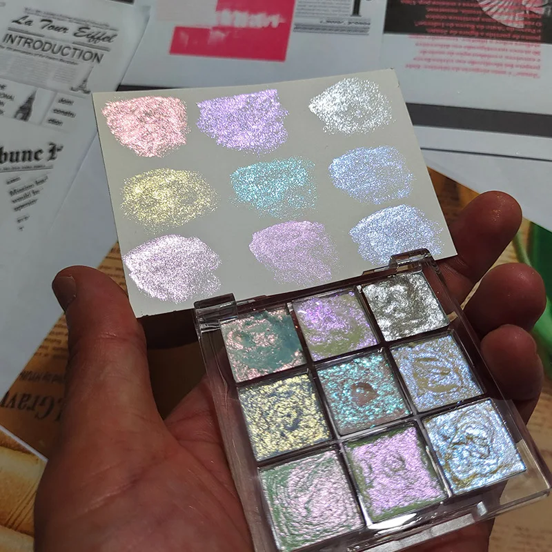 

Makeup gel eyeshadow palette private label multichrome chameleon glitter eyeshadow Chrome Eye shadow Eye Makeup