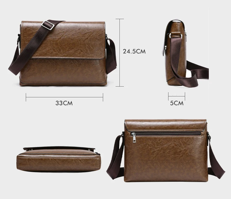 

MOQ Bolso Messenger Luxury Sling Bags PU Leather Business Casual Shoulder Crossbody Bag For Men