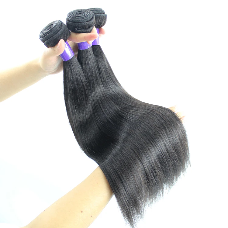 

100% unprocessed Raw 10a grade cuticle aligned virgin Brazilian straight hair weft with wholesale hair supplier, Natural colors