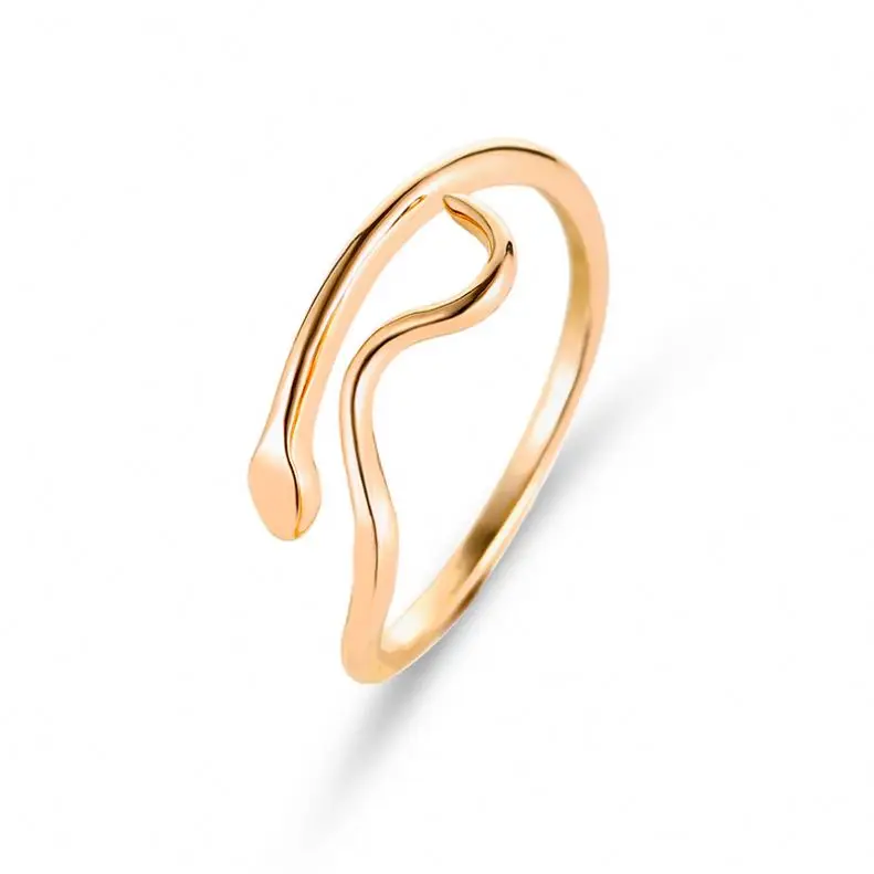 

R-019 High Quality Best Selling Water Ripple Ring Trendy Designer Silver Lady Ring With Cheap Price, Silver,gold