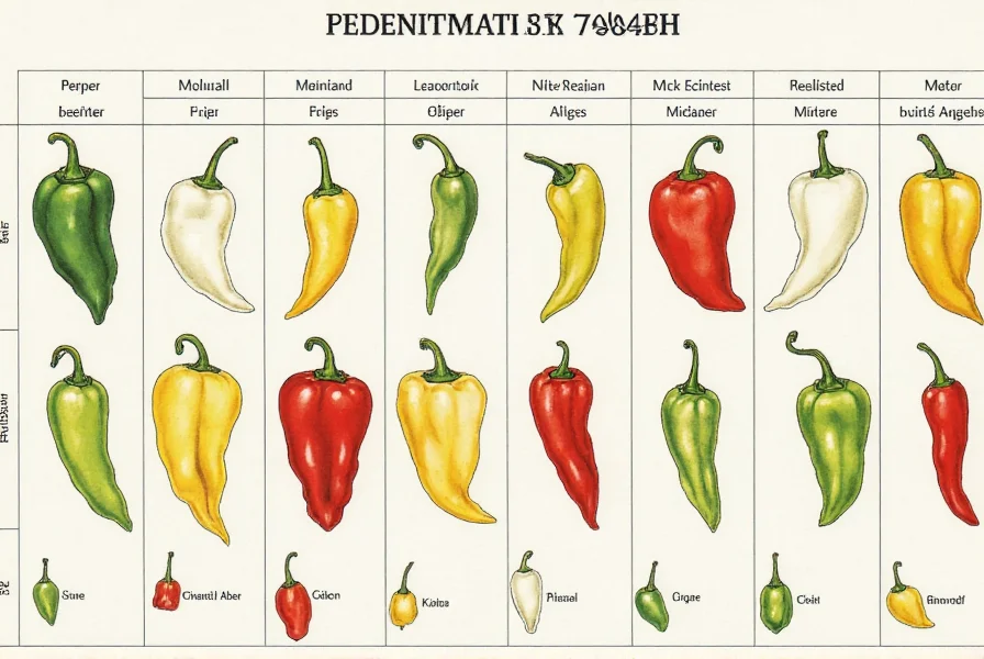 Pepper Identification Chart: Types, Heat & Characteristics