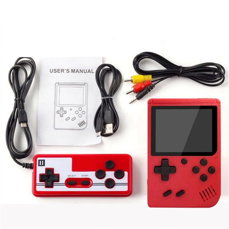

Sup Console Game Box 400 in 1 Classic Games Retro Handheld Mini Game Console Support Double player for Christmas Gift, Red, blue, black, yellow, white