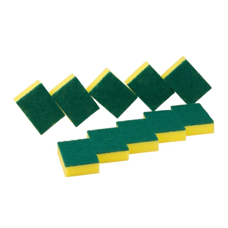 
Polyester and PU foam multi purpose household kitchen cleaning sponge pad 