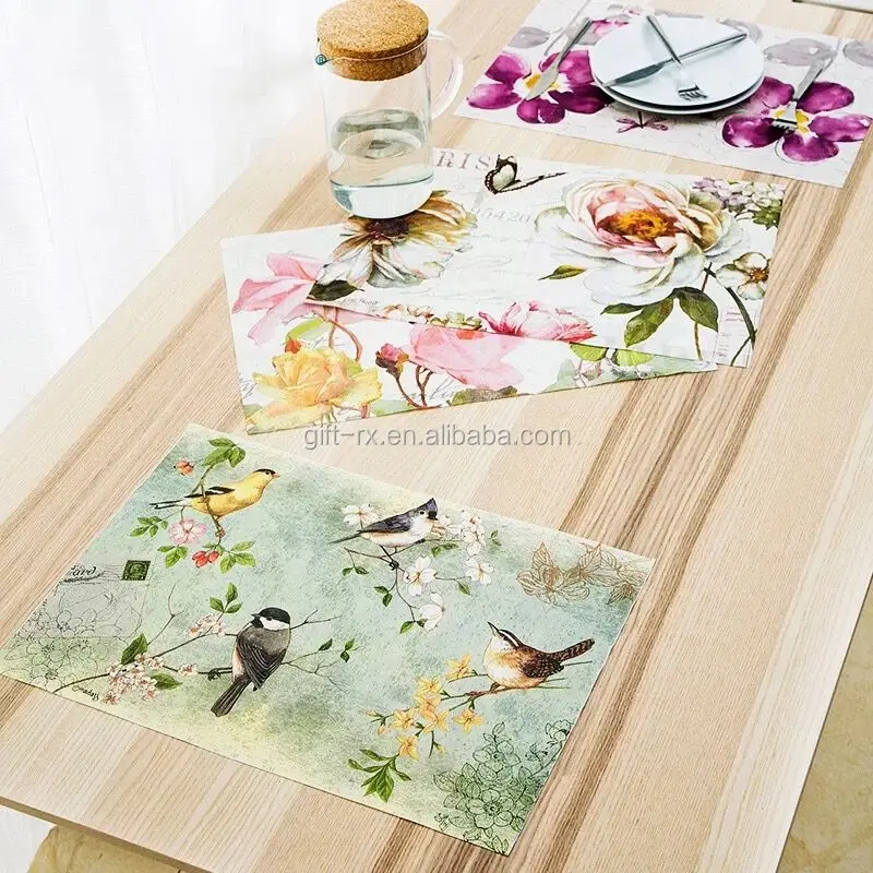 Customized Disposable Recycled Paper Placemats/table Mat For Restaurant