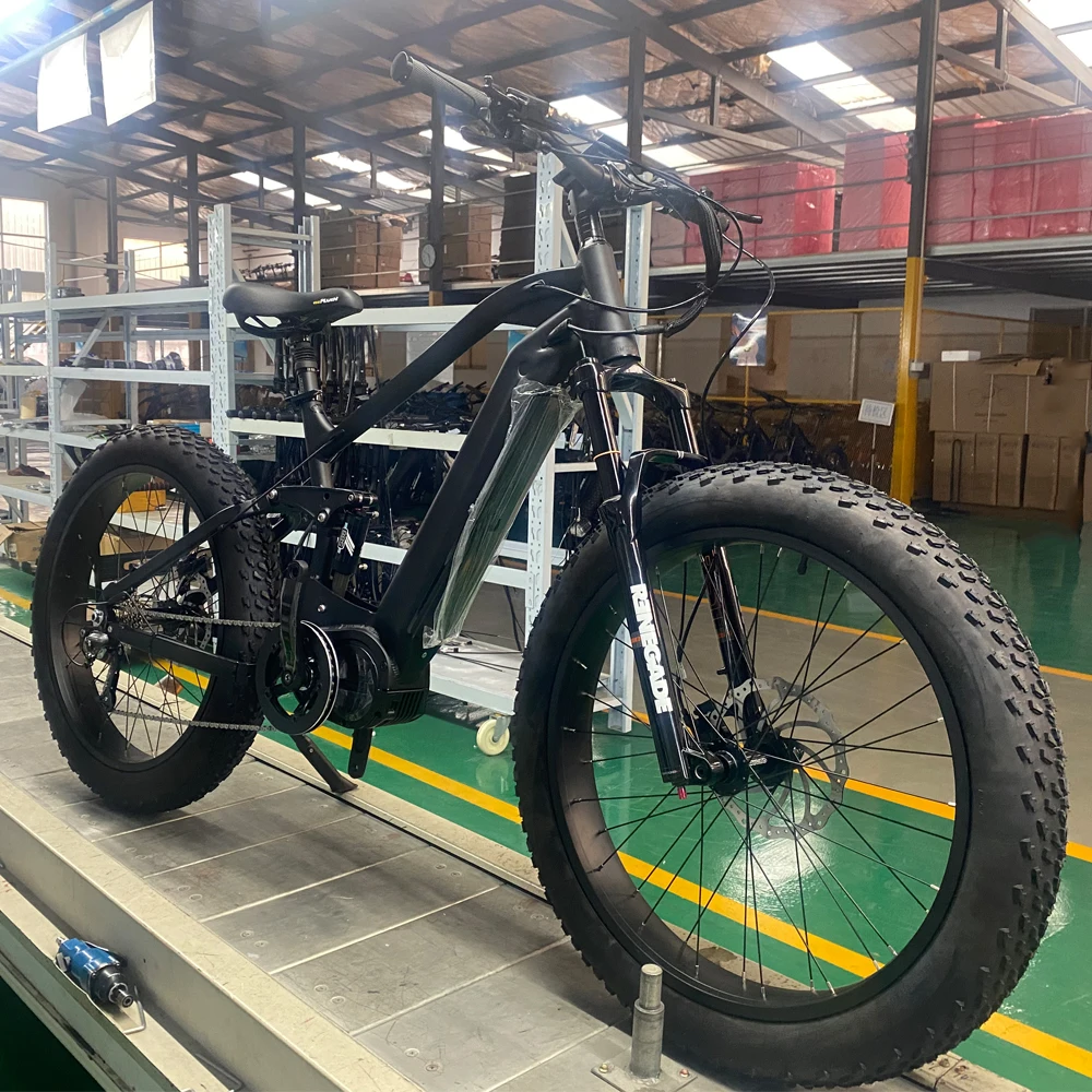 BAFANG M620 FULL SUSPENSION ELECTRIC FAT BIKE READY TO SHIP MID DRIVE MOTOR EBIKE