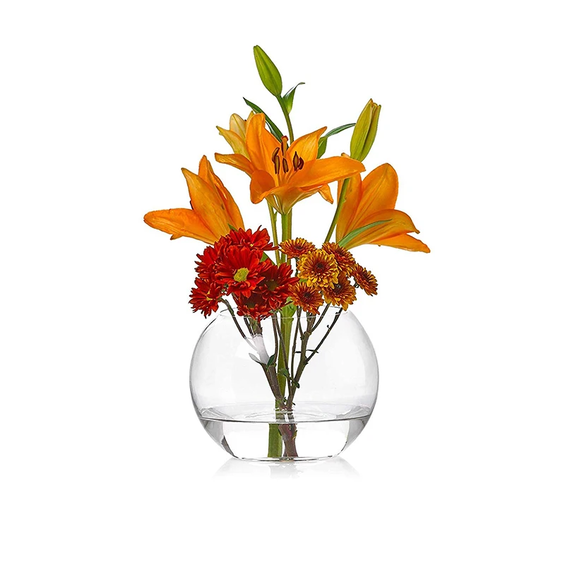

Wholesale Customized Glass Bowl Round Vase inch Diameter Clear Glass Bubble Terrarium/Rose Bowl Used in Floral Arraignments