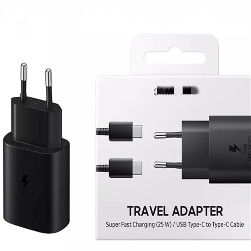 

EP-TA800 25W fast charger type C travel adapter for Samsung Galaxy Note 10 Type C PD Wall charger, Black white