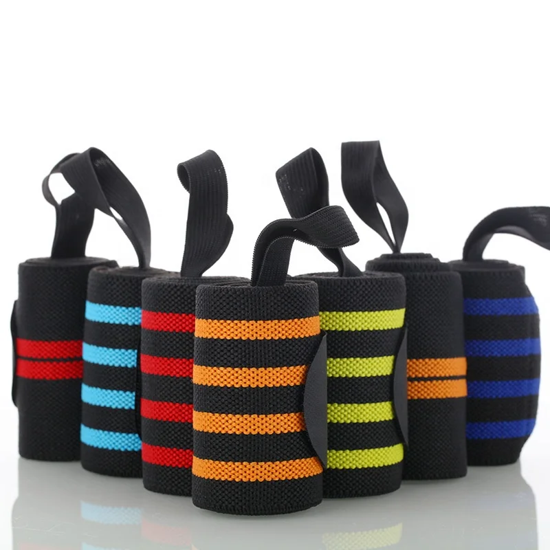 

Gym weightlifting training bar grip barbell straps wraps hand protection wrist support W-1013, Red, yellow, lake blue, sapphire blue, orange, black