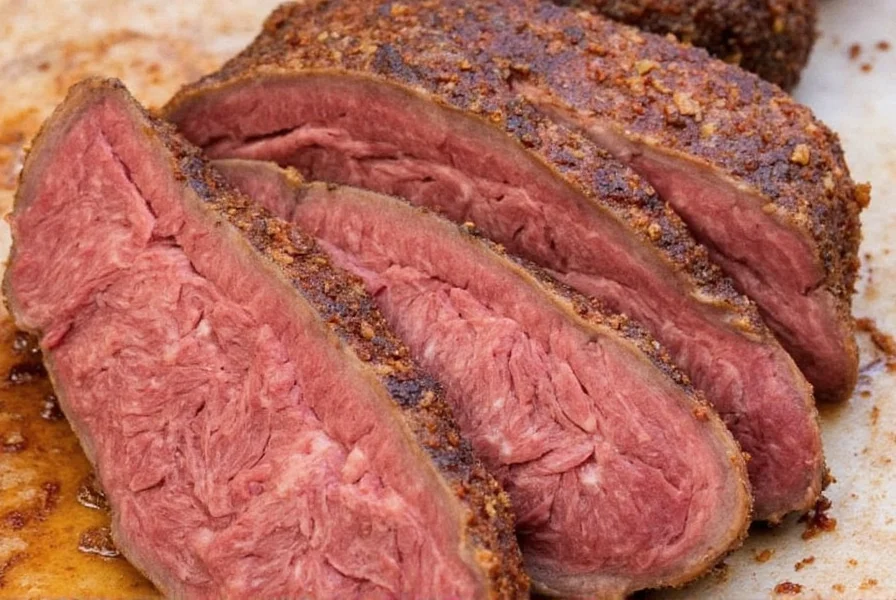 Charcuterie board with smoked salt beef