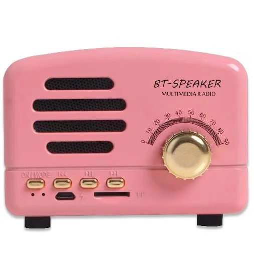 Retro Radio Bluetooth Speaker Vintage Mini Wireless Speaker Heavy Bass 3D Stereo Surround HiFi Sound TV Bluetooth Speaker - ANKUX.COM