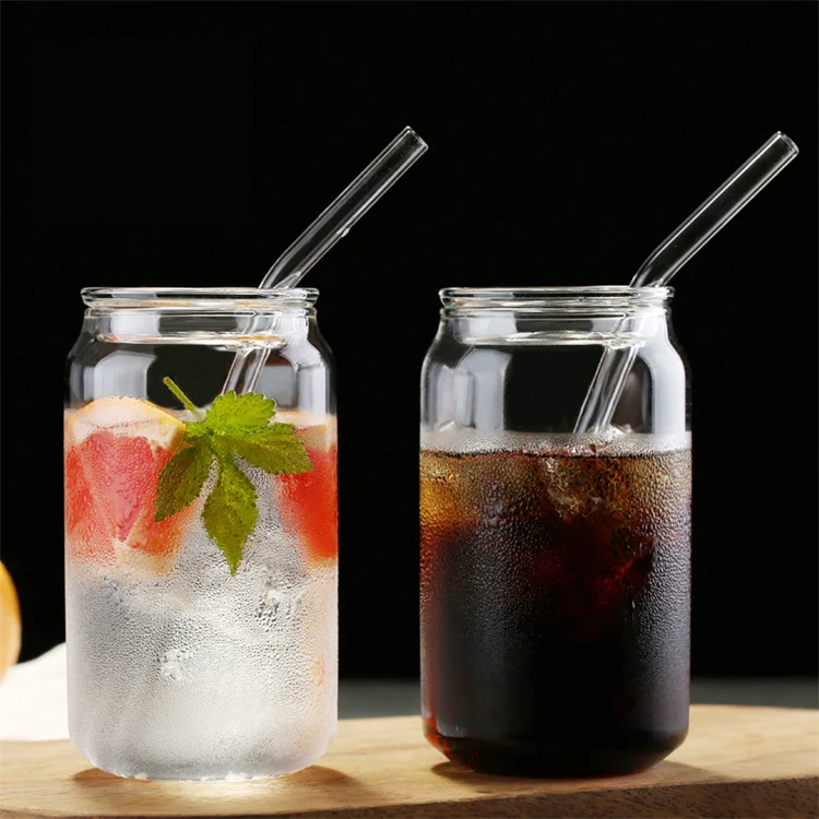 

Hot Sale heat-resistant Cola Beer Glass Cup Can Shaped Drinking Glass cup, Transparent