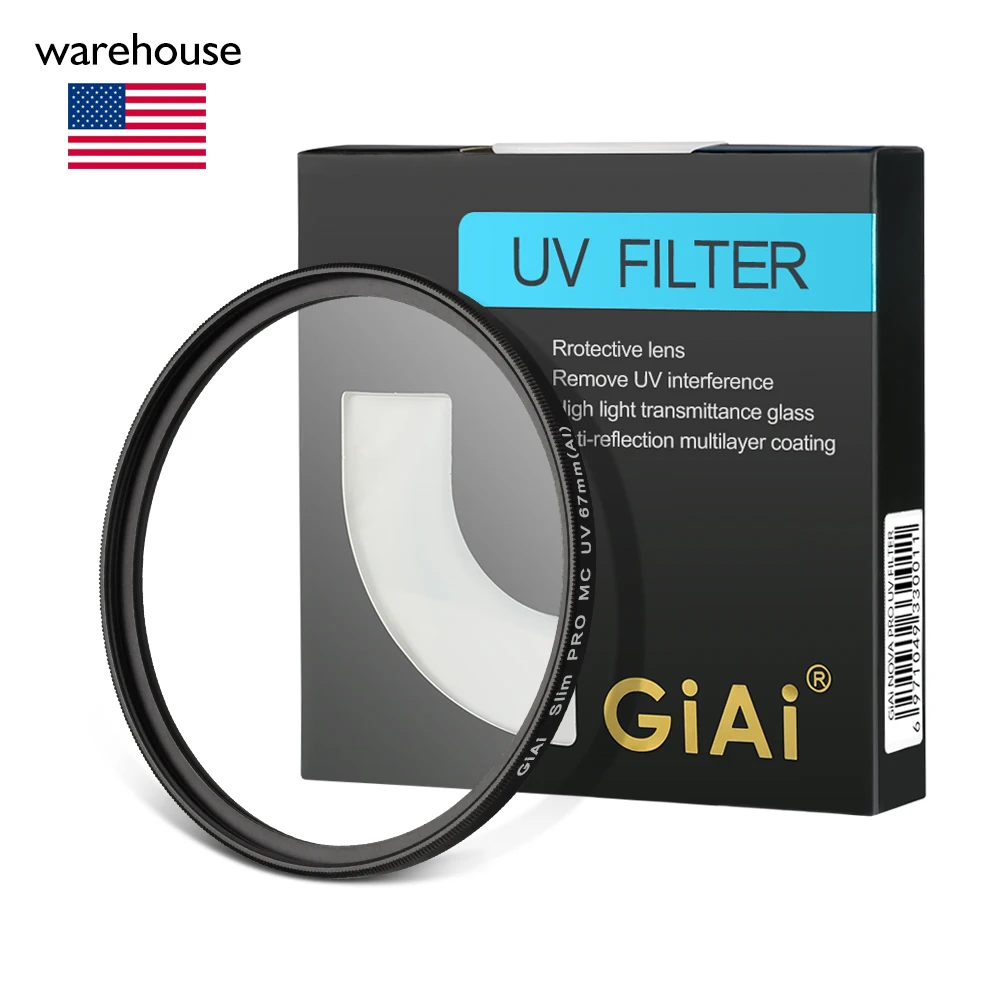 

GiAi Premium Camera Accessories Camera UV Lens Filter 52mm 58mm 62mm 67mm 72mm 77mm 82mm