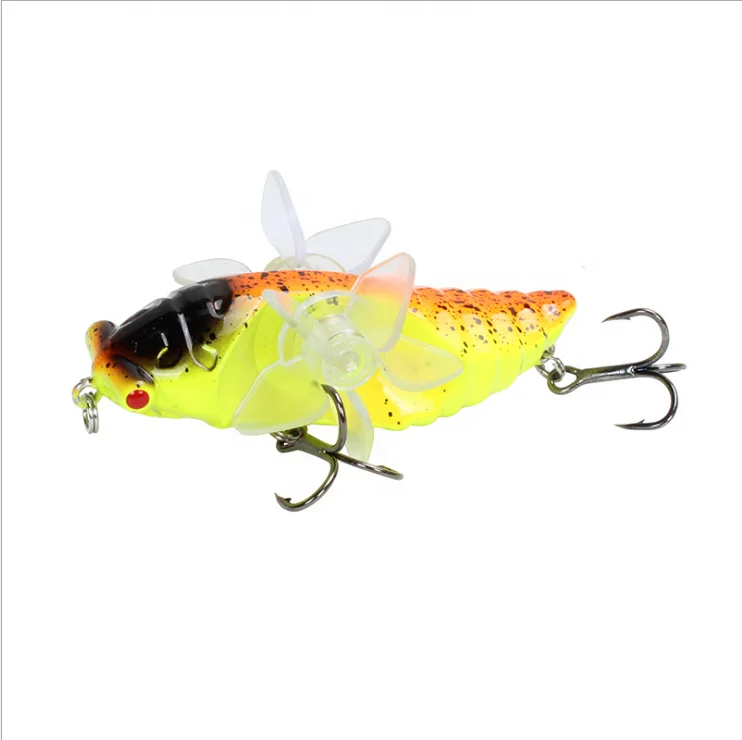 

Spinner Fishing Insect Lures Topwater Trolling Wobbler Artificial Cicada Popper Whopper Plopper for Catfish Pike