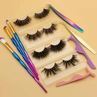 

New Products Custom logo Long Style 5D Eyelashes 25mm Cross Mink Eyelashes With Private Label