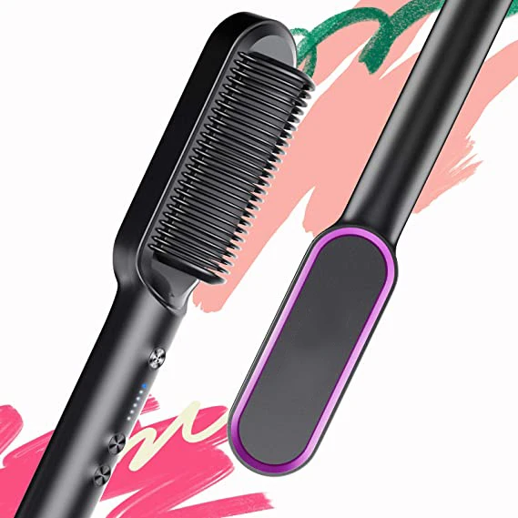 

In stock Dropshipping Auto Steam &Infrared Flat Iron Cloud Nine Hair Dryer Styling Tools Hot comb hair straightener, As picture