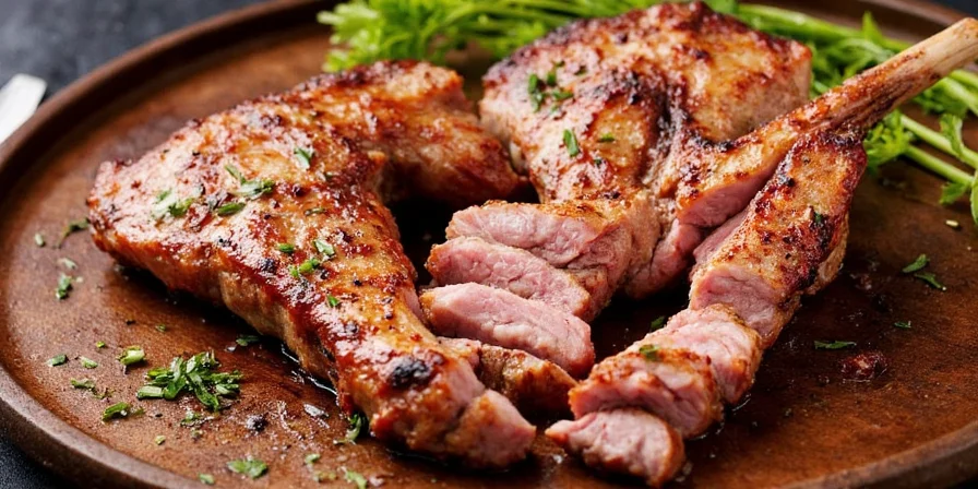 Fennel and orange rubbed pork chops