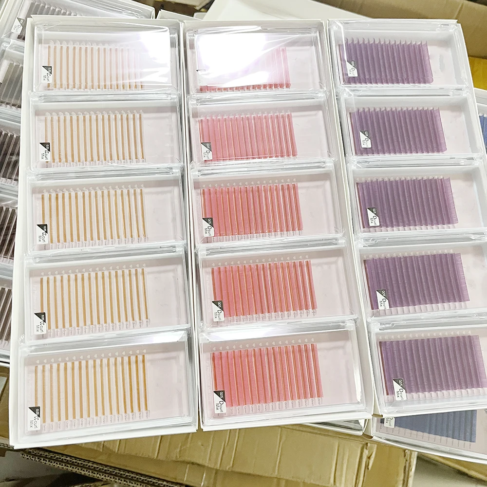 

OEM color eyelash extensions/0.05 0.07 private label rainbow color lash extensions vendor/Multi color lash volume color lashes