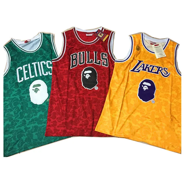 

Good price of New product Bape #93 Warriors #30 Celtics #23 Jersey Rockets Cavaliers Joint Embroidered Men Basketball Jersey