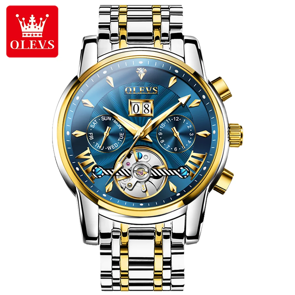 

OLEVS 9965 Luxury Automatic Mechanical Watch Deep Waterproof Stainless Steel Watch Men's Business Casual Watch