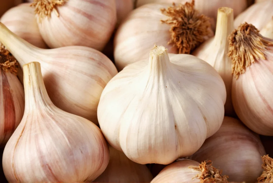 Fresh garlic cloves showing individual segments